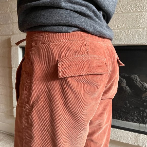 Sundance Emily Cropped Ankle Coral Corduroy Pants Size 4 - Picture 9 of 10